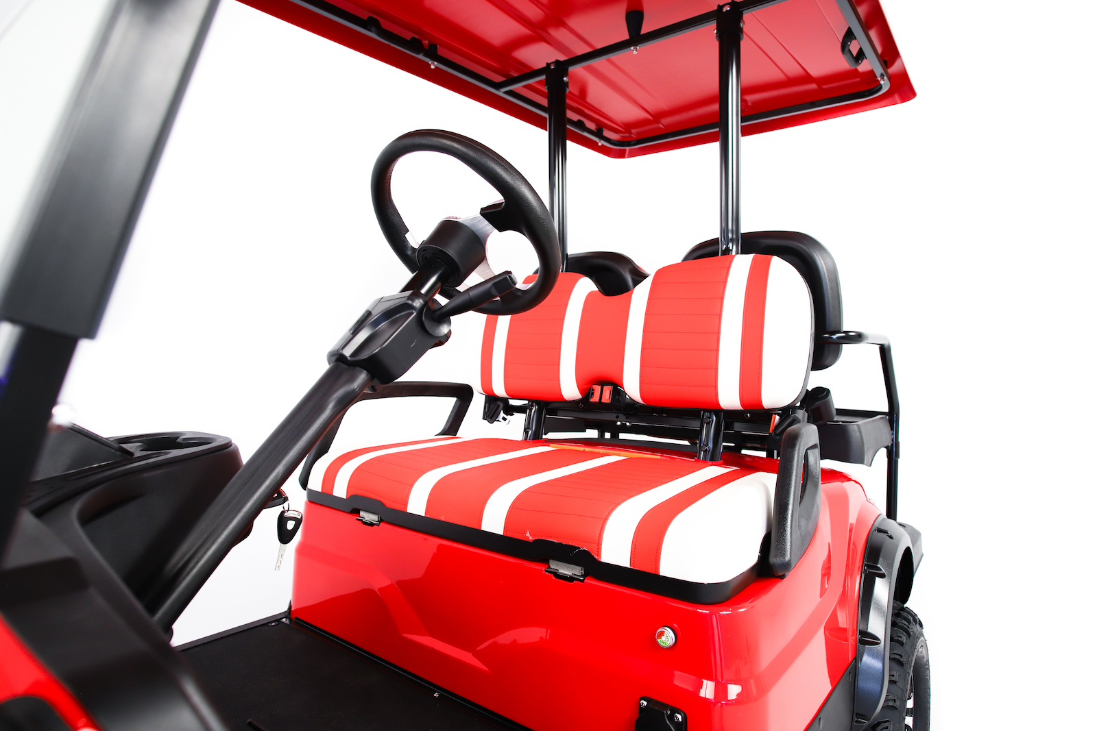 red golf cart seats