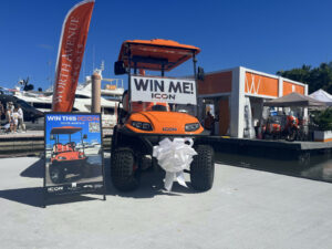 The ICON EV Golf Cart Winner Giveaway launched at Palm Beach Boat Show